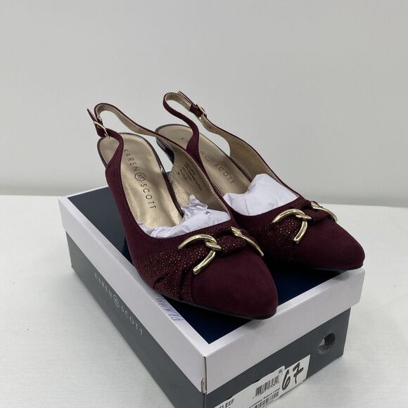 Karen Scott Giselee Slingback Pumps Wine Size 7M - Picture 1 of 9
